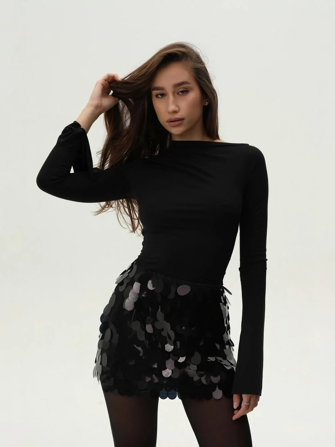 cute early fall outfits ideas 2026 Elegant Black Texture for Early Fall Evenings