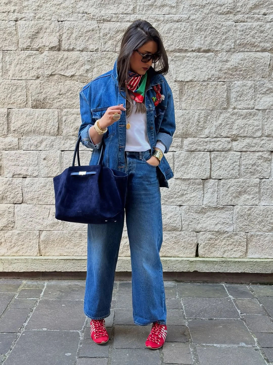 cute fall all denim outfits for women 2026 Relaxed 90s Denim With Unexpected Personality