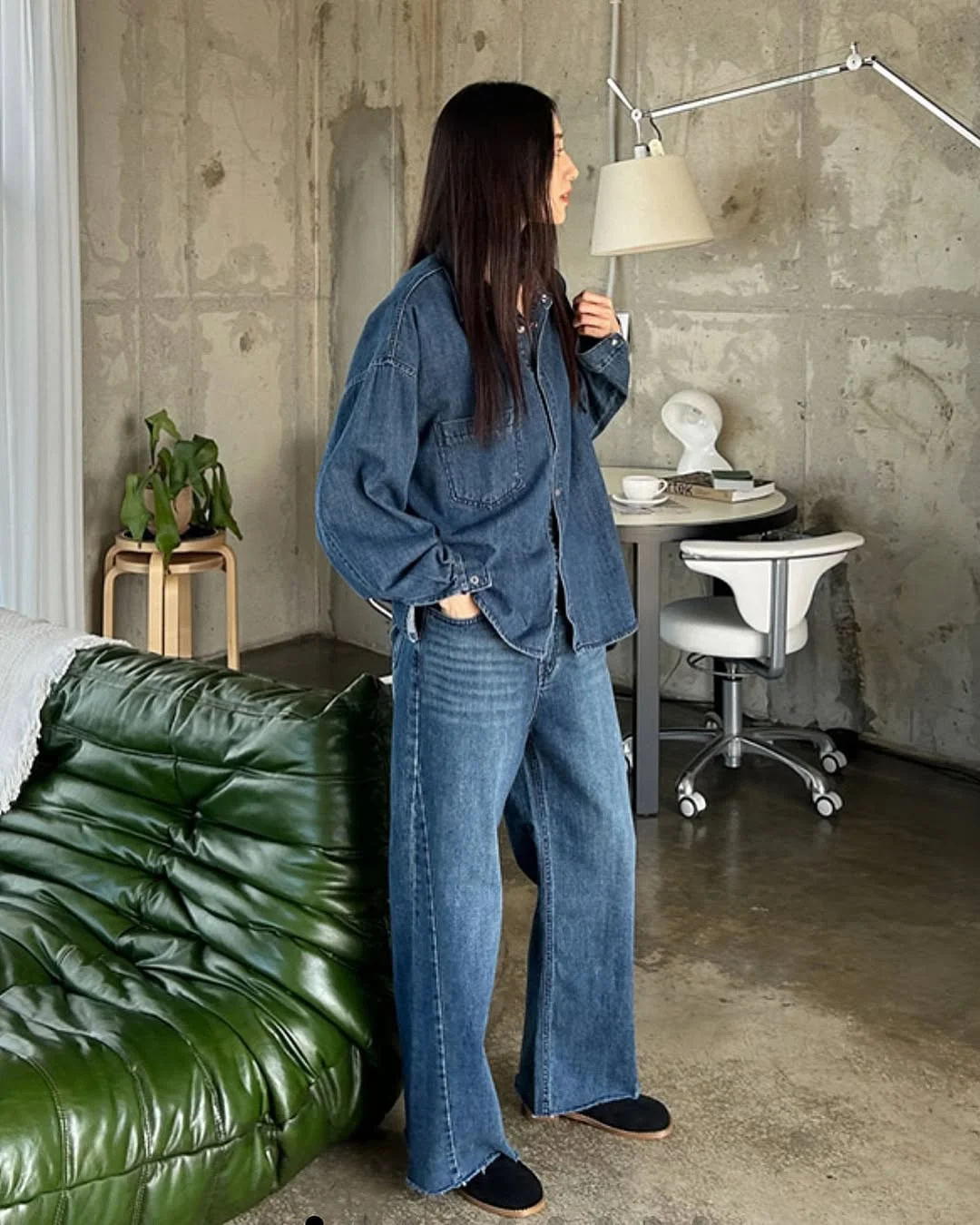 cute fall all denim outfits for women 2026 Oversized Denim Layers With a Quiet Luxury Feel