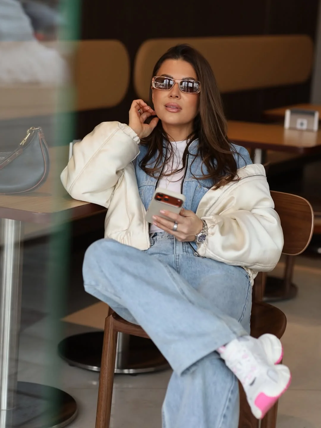 cute summer to fall outfits 2026 Relaxed Denim Layers for Everyday Coffee Runs