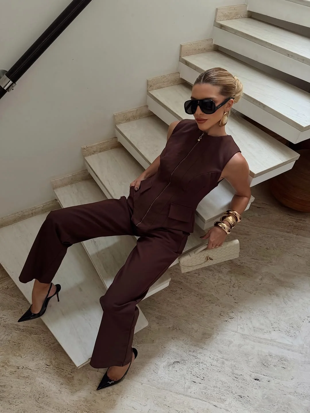 early fall outfits late summer 2026 Chocolate Brown Tailoring For Early Fall Sophistication