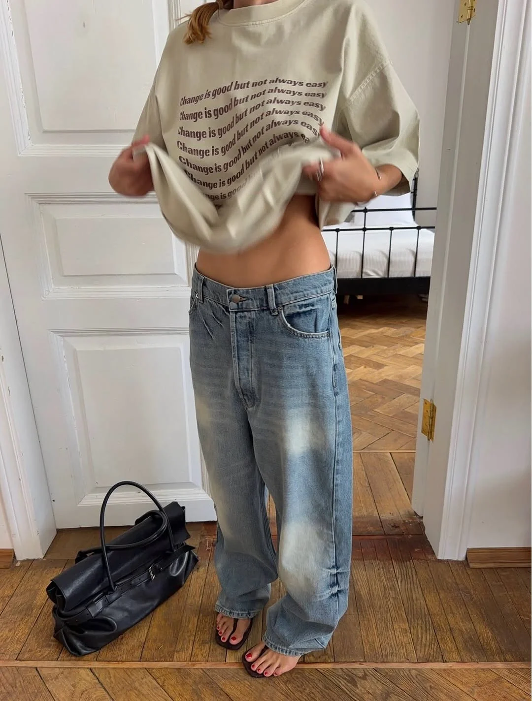 early fall outfits late summer 2026 Relaxed Denim And Graphic Tee Energy