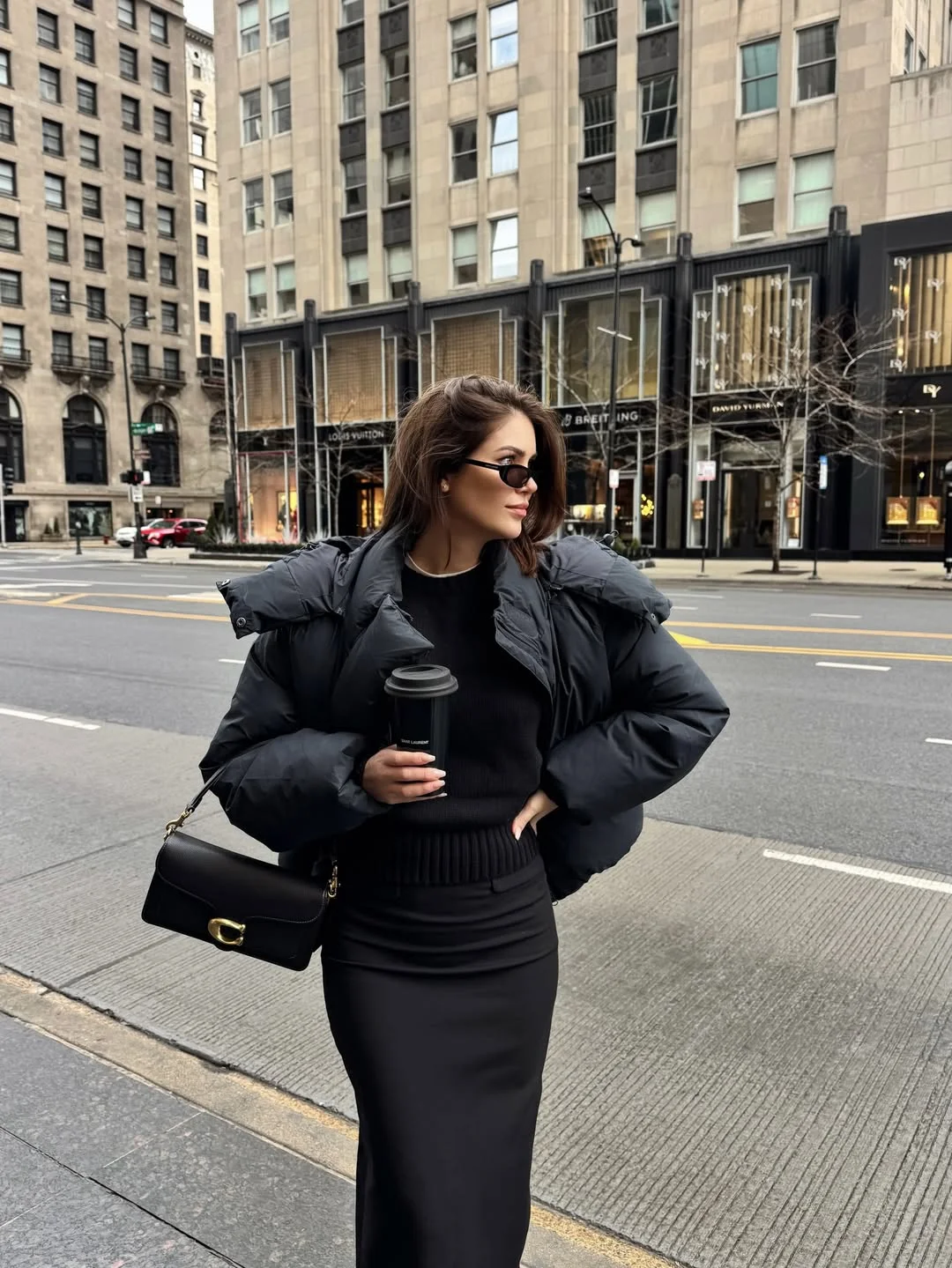 edgy fall street style nyc aesthetic 2026 Monochrome Drama and Modern City Confidence