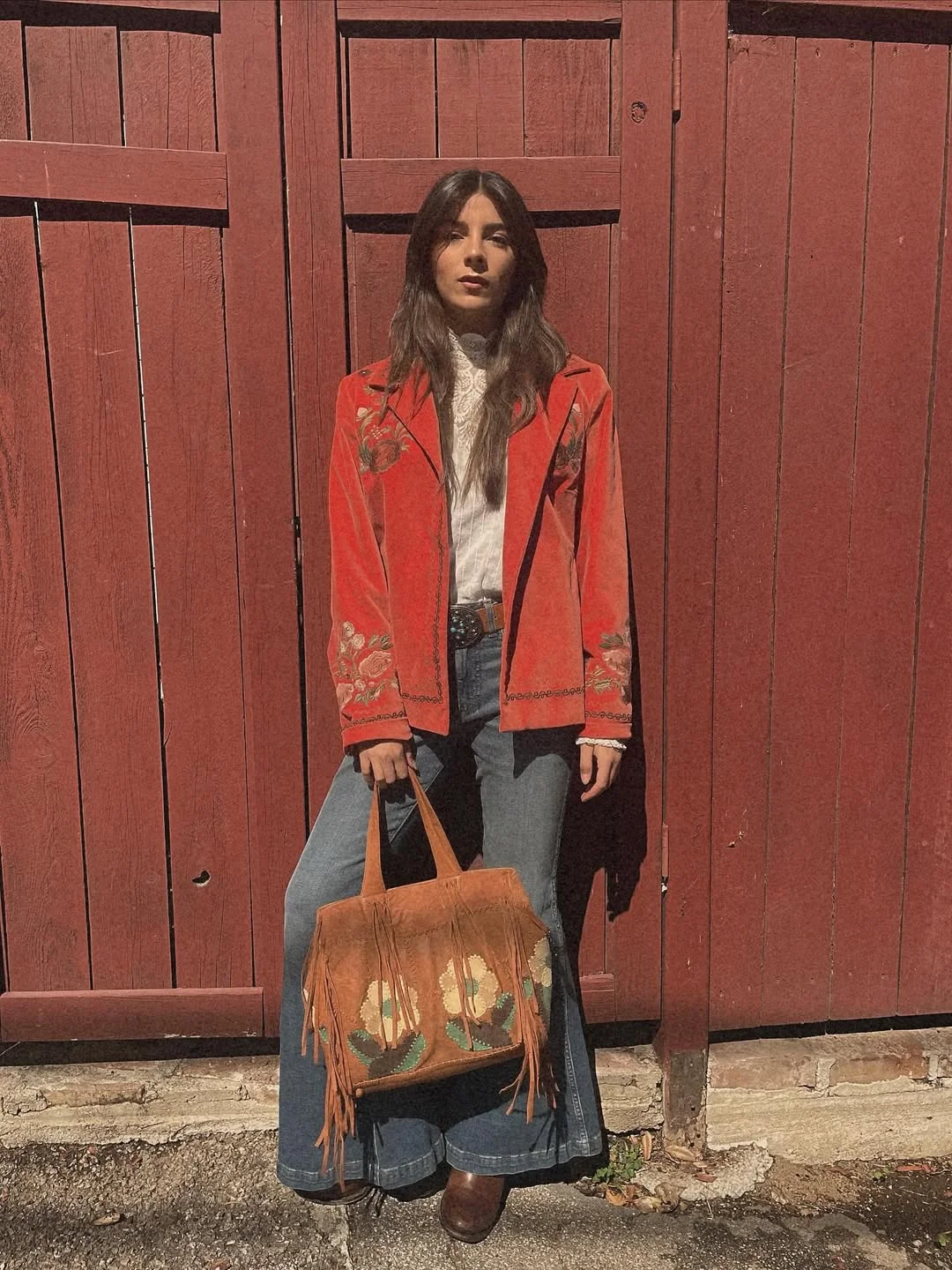 fall festival outfits for women 2026 Vintage Western Embroidery Revival