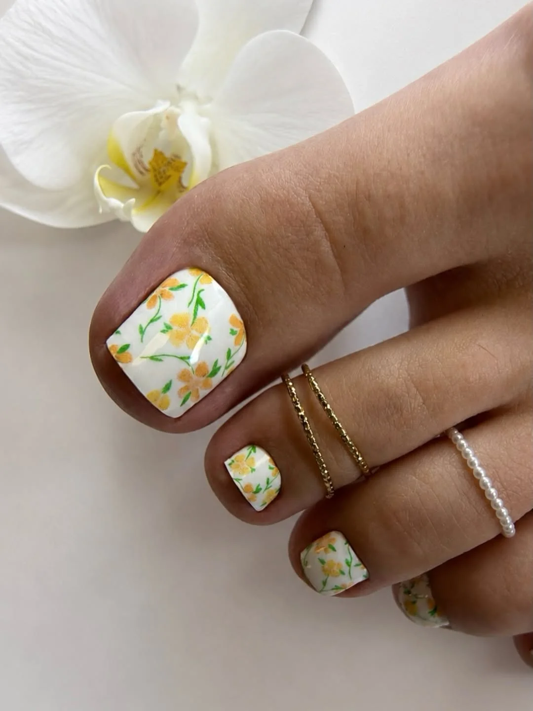 july toe nails design - summer ideas 2026 Sunny Wildflower Prints for a Cheerful July Refresh