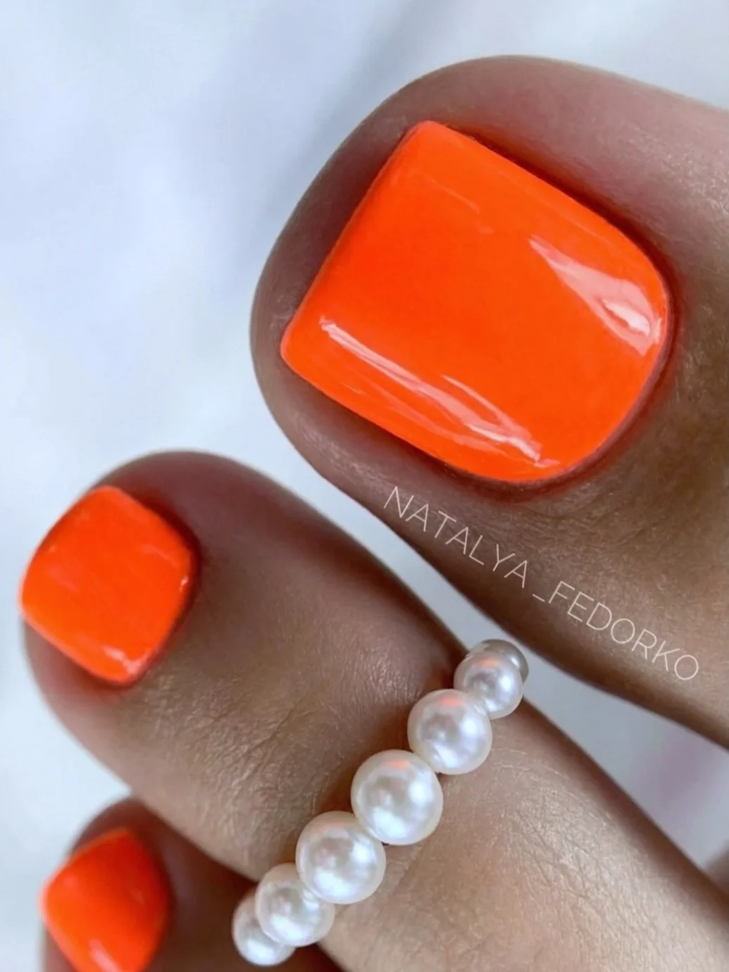 july toe nails design - summer ideas 2026 Electric Neon Orange for Peak July Energy