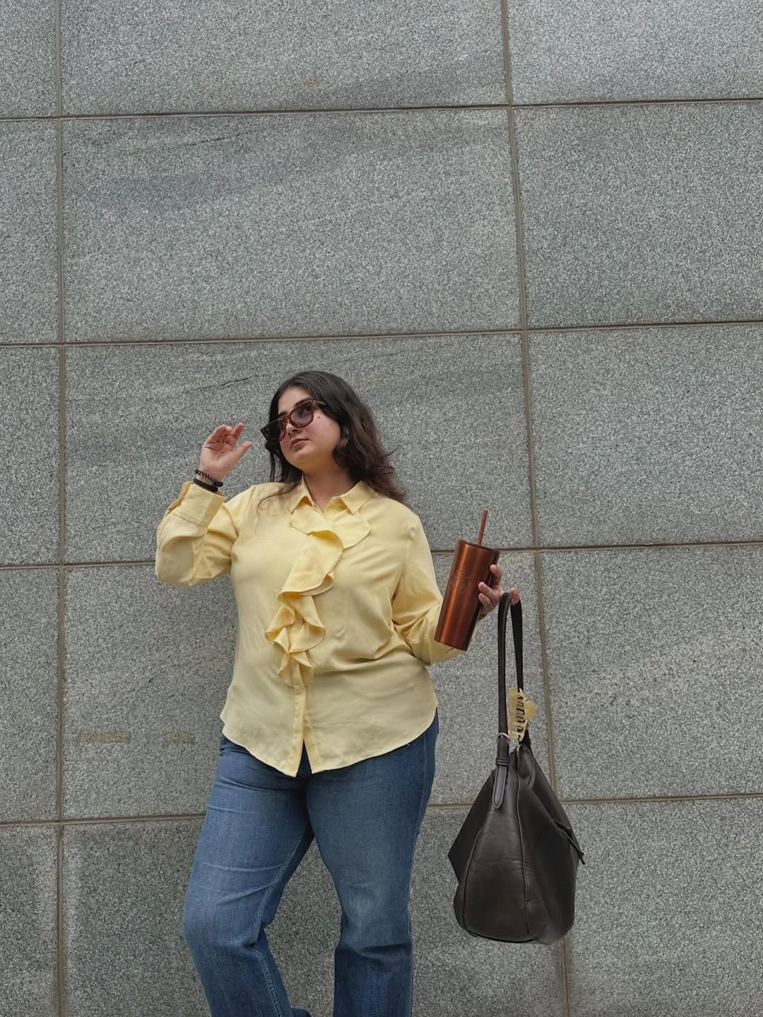 midsize fall fashion outfits 2026 Butter Yellow Brings Fresh Energy to Classic Denim