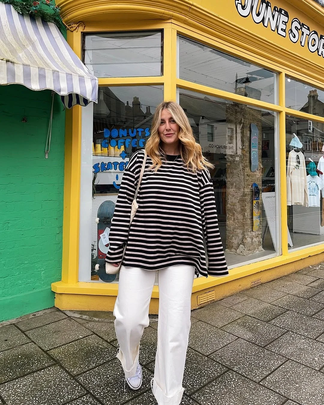 midsize fall fashion outfits 2026 Classic Stripes Always Feel Fresh