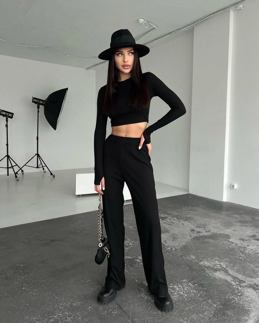 modern cozy chic fall outfits for 2026 Monochrome Black Dressing With a Contemporary Edge
