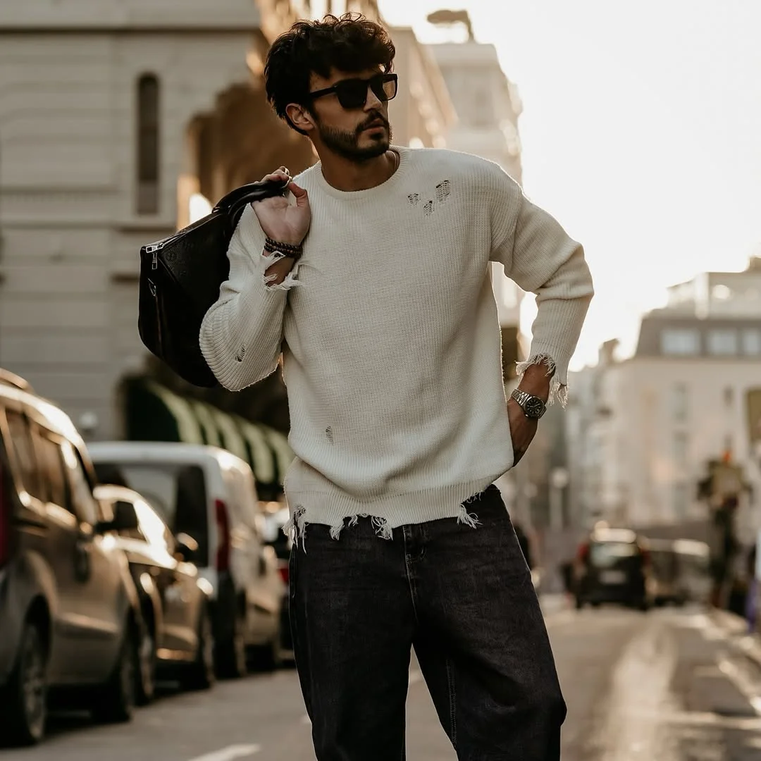 modern fall outfits ideas for men 2026 Relaxed Knitwear With Urban Confidence