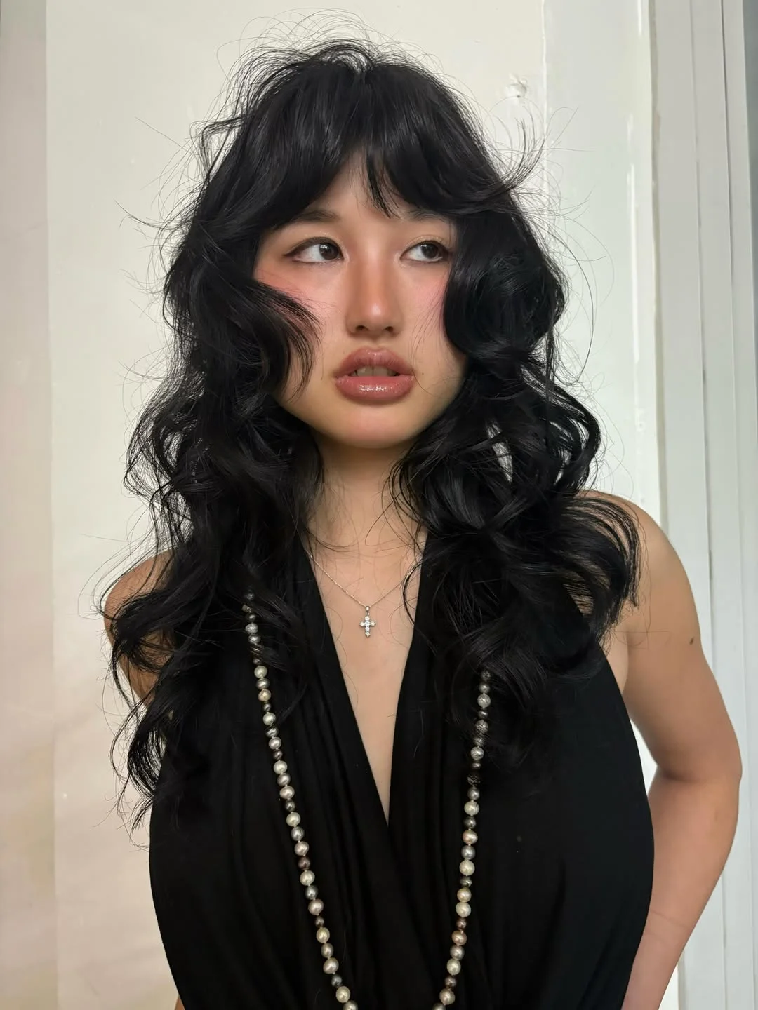 modern july hair colour ideas 2026 Midnight Gloss Waves