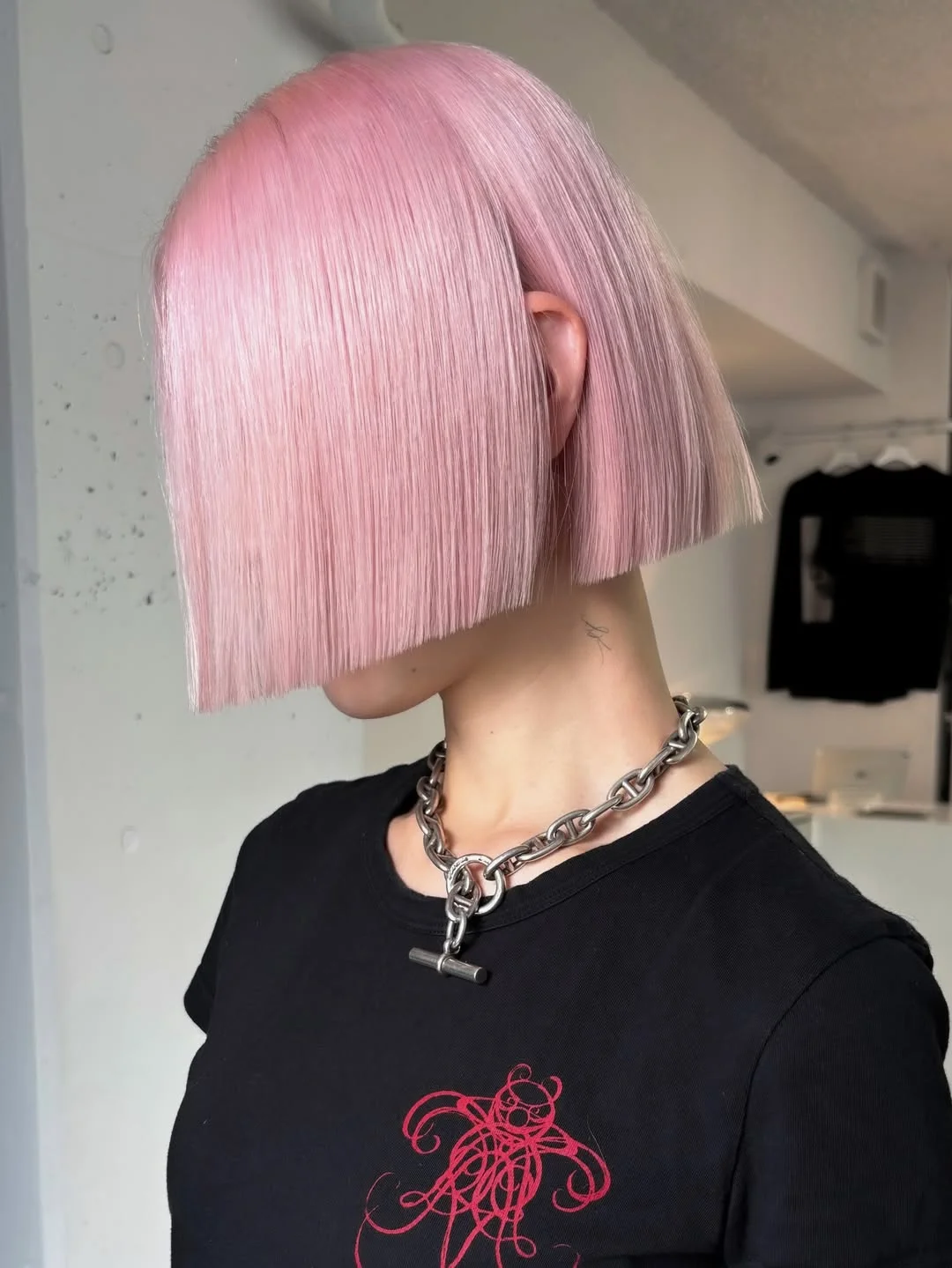 modern july hair colour ideas 2026 Soft Pink Precision Bob