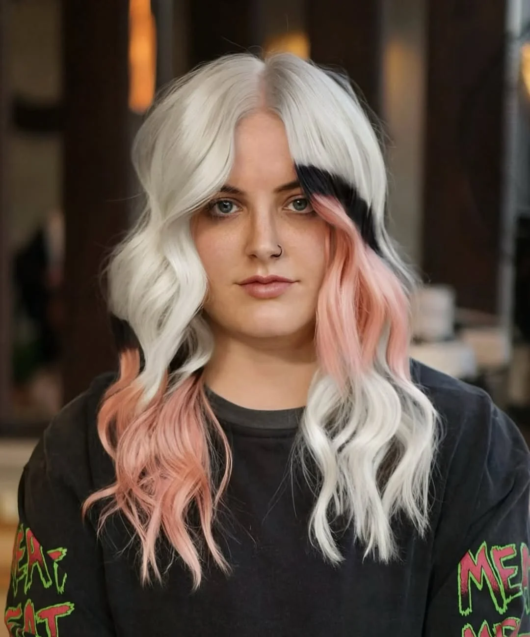 modern july hair colour ideas 2026 Cotton Candy Color Blocking