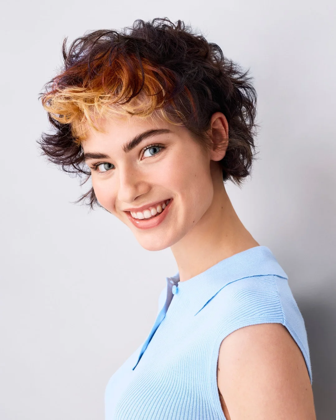 modern july hair colour ideas 2026 Spiced Copper Pixie Mix