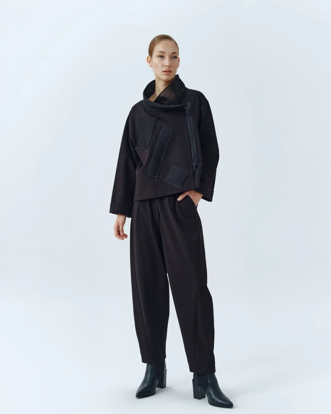stylish elegant fall office outfits 2026 Architectural Black Tailoring With a Modern Edge
