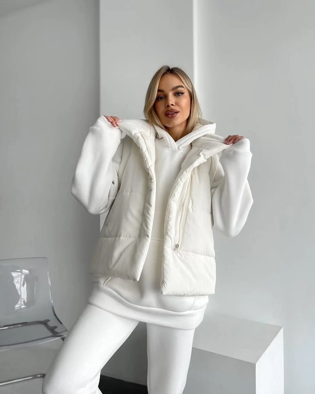 stylish fall outfits with vests 2026 Monochrome Layers That Feel Effortlessly Cozy