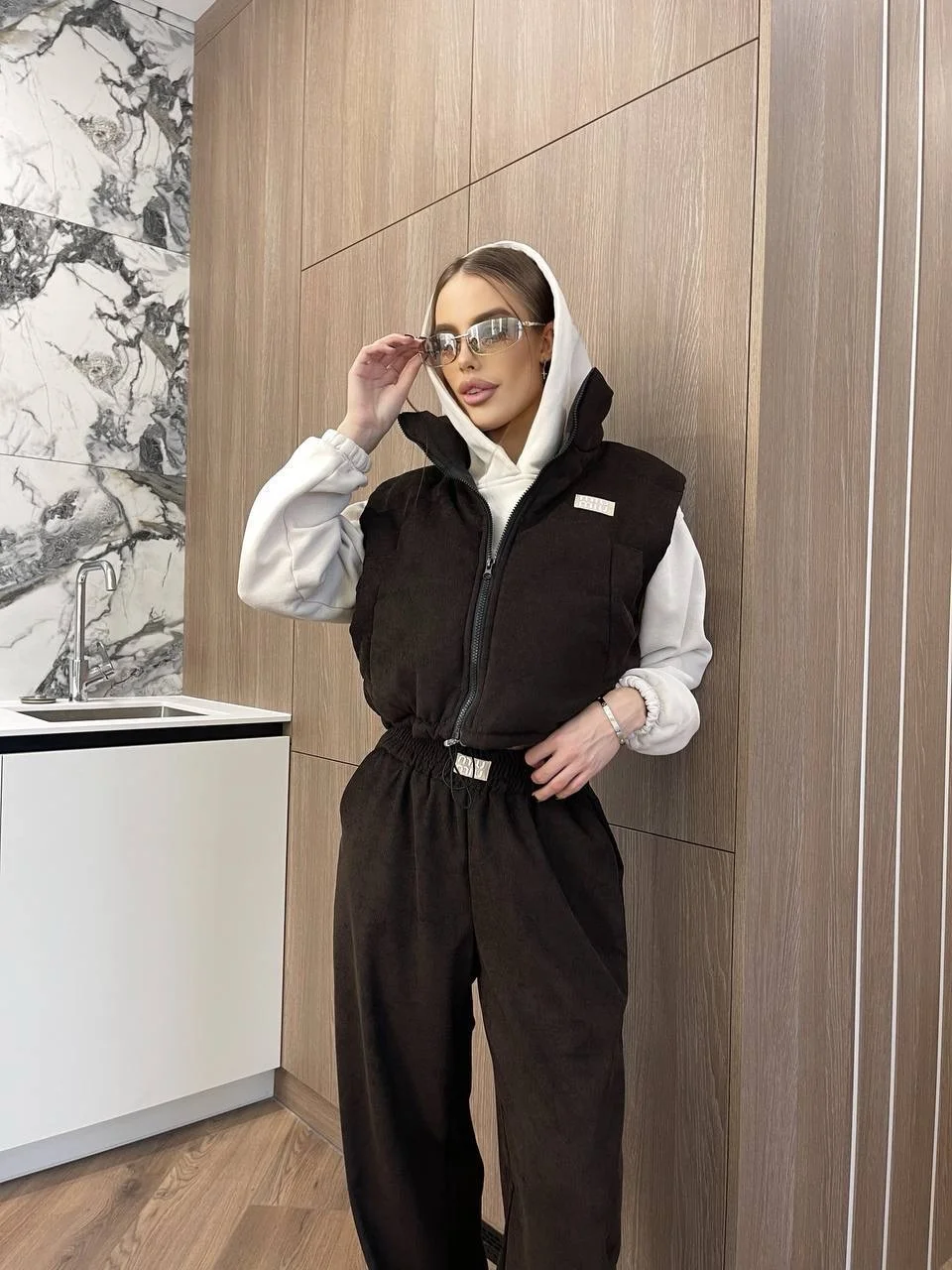 stylish fall outfits with vests 2026 Sporty Layers With a Modern Streetwear Edge
