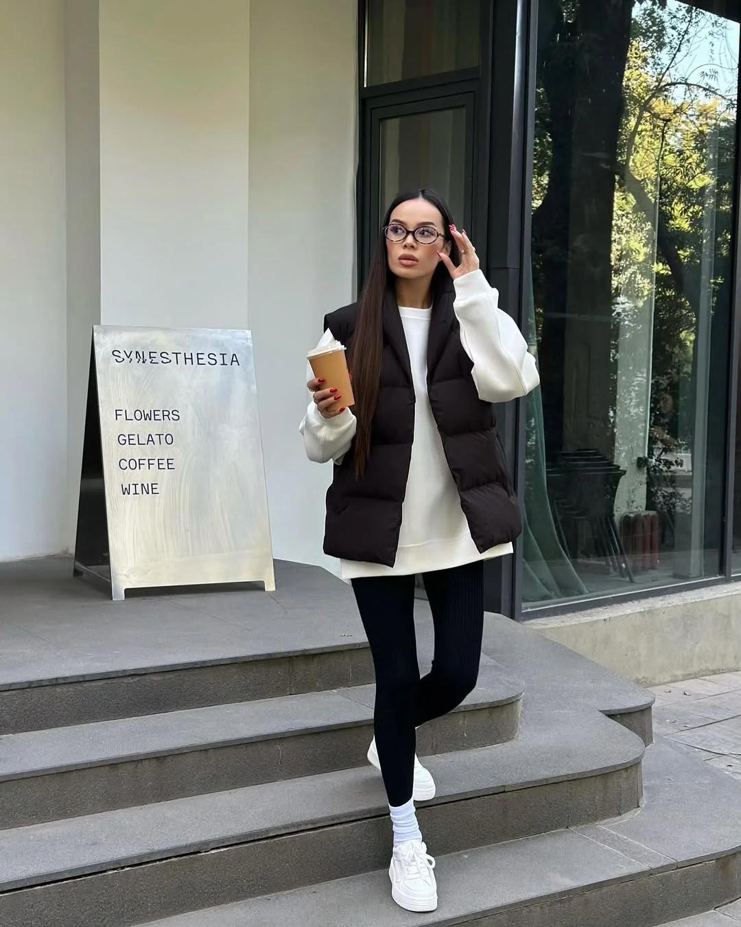 stylish fall vest outfits for women 2026 The Coffee Run Uniform That Always Looks Put Together