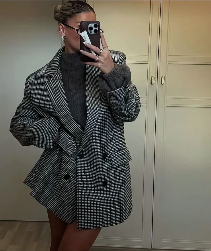 stylish new trends: fall fashion 2026 Oversized Checks for Effortless Autumn Style