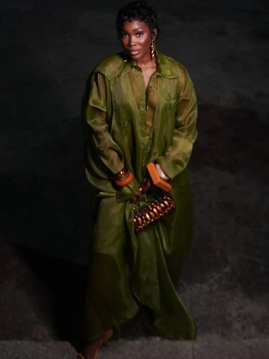 trendy fall 2026 outfits for black women Rich Olive Drama With Modern Elegance
