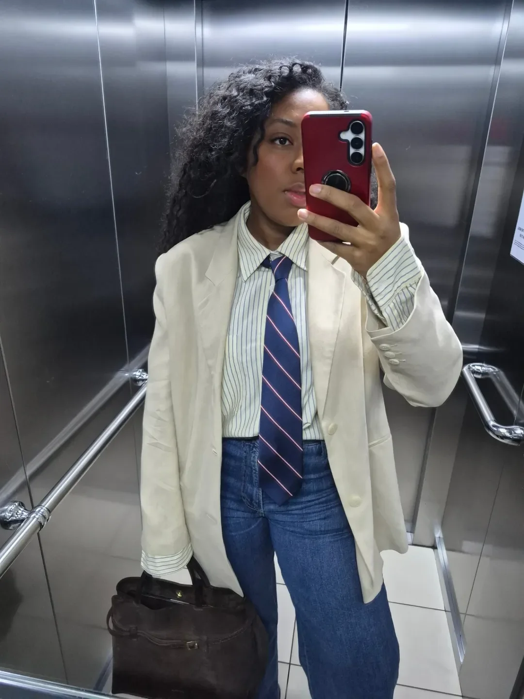 trendy fall 2026 outfits for black women Modern Office Style With Shirt and Tie Details