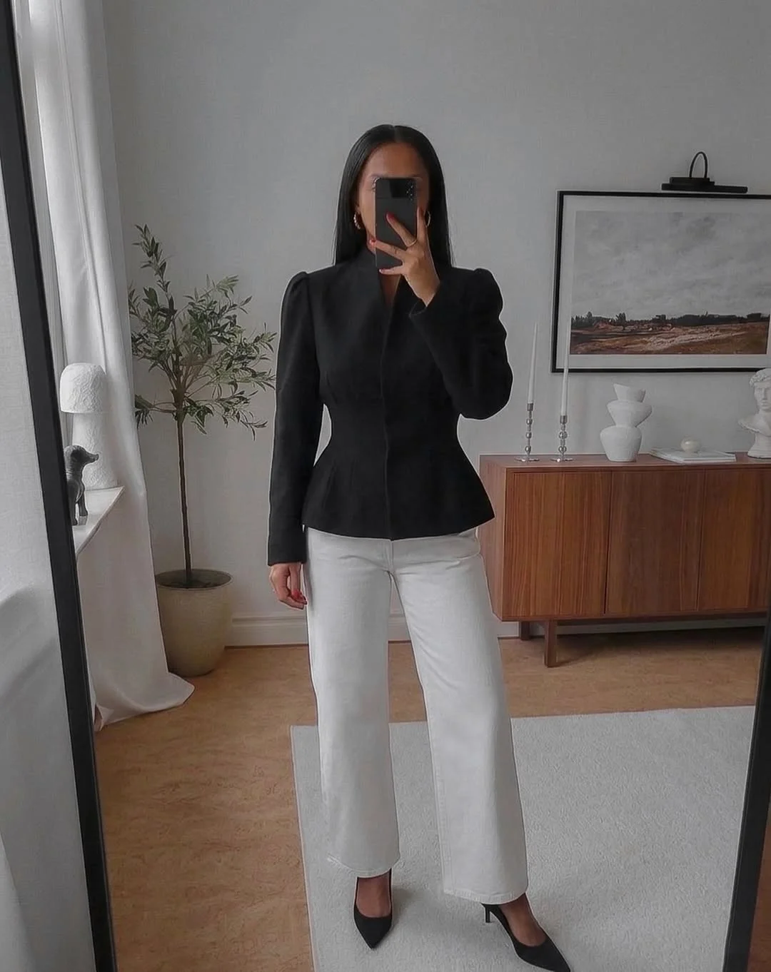 trendy fall 2026 outfits for black women Black and White Tailoring With Modern Structure
