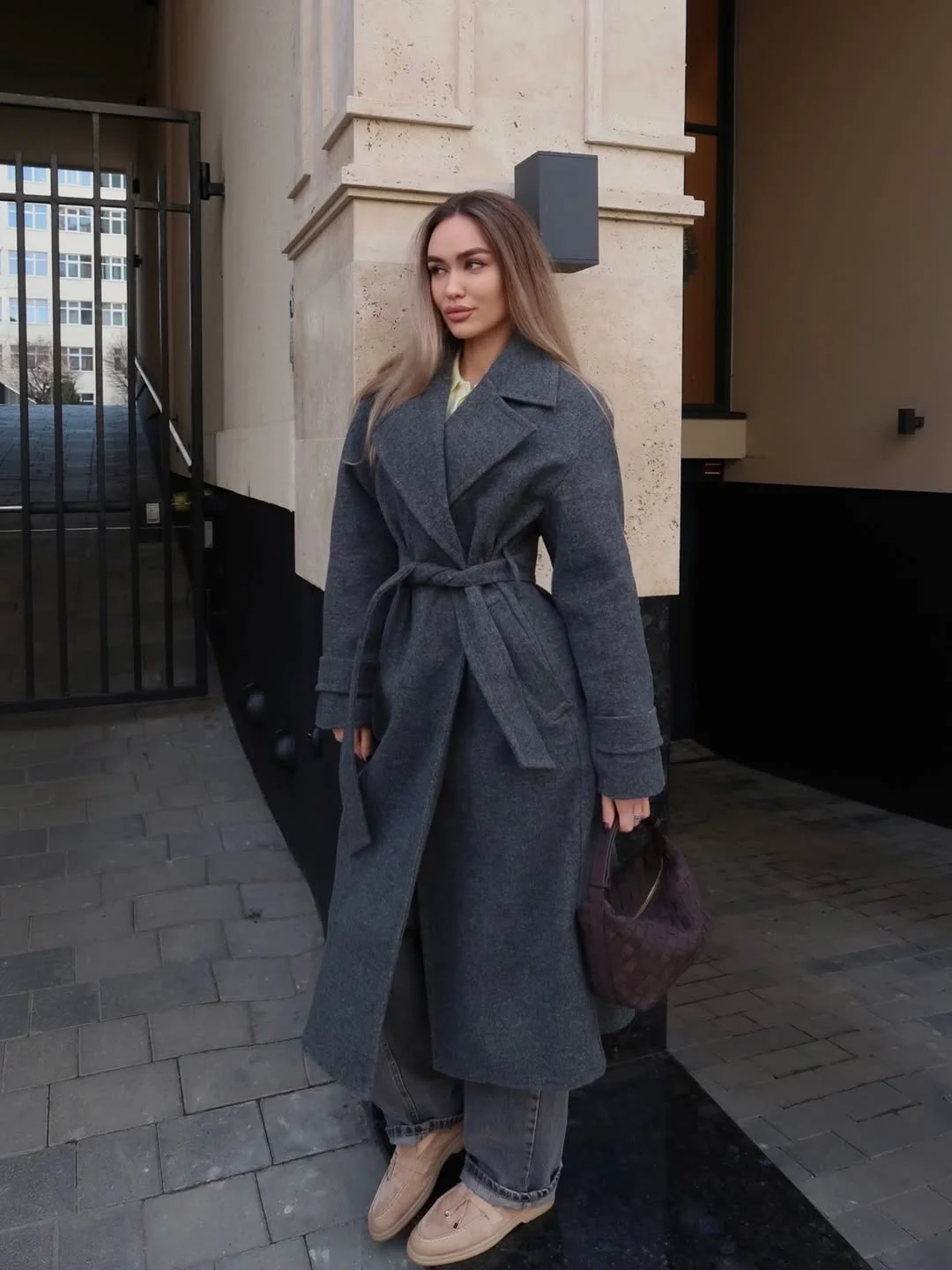 trendy fall outfits with coat 2026 Relaxed Gray Layers for Everyday Fall