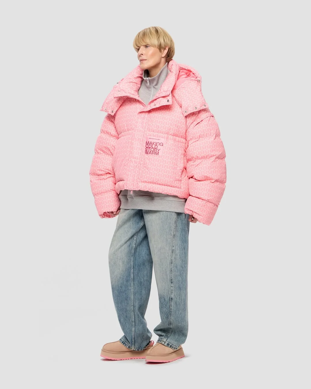 trendy fall outfits with jacket 2026 Powder Pink Puffer Jackets Bring Optimism To Chilly Days