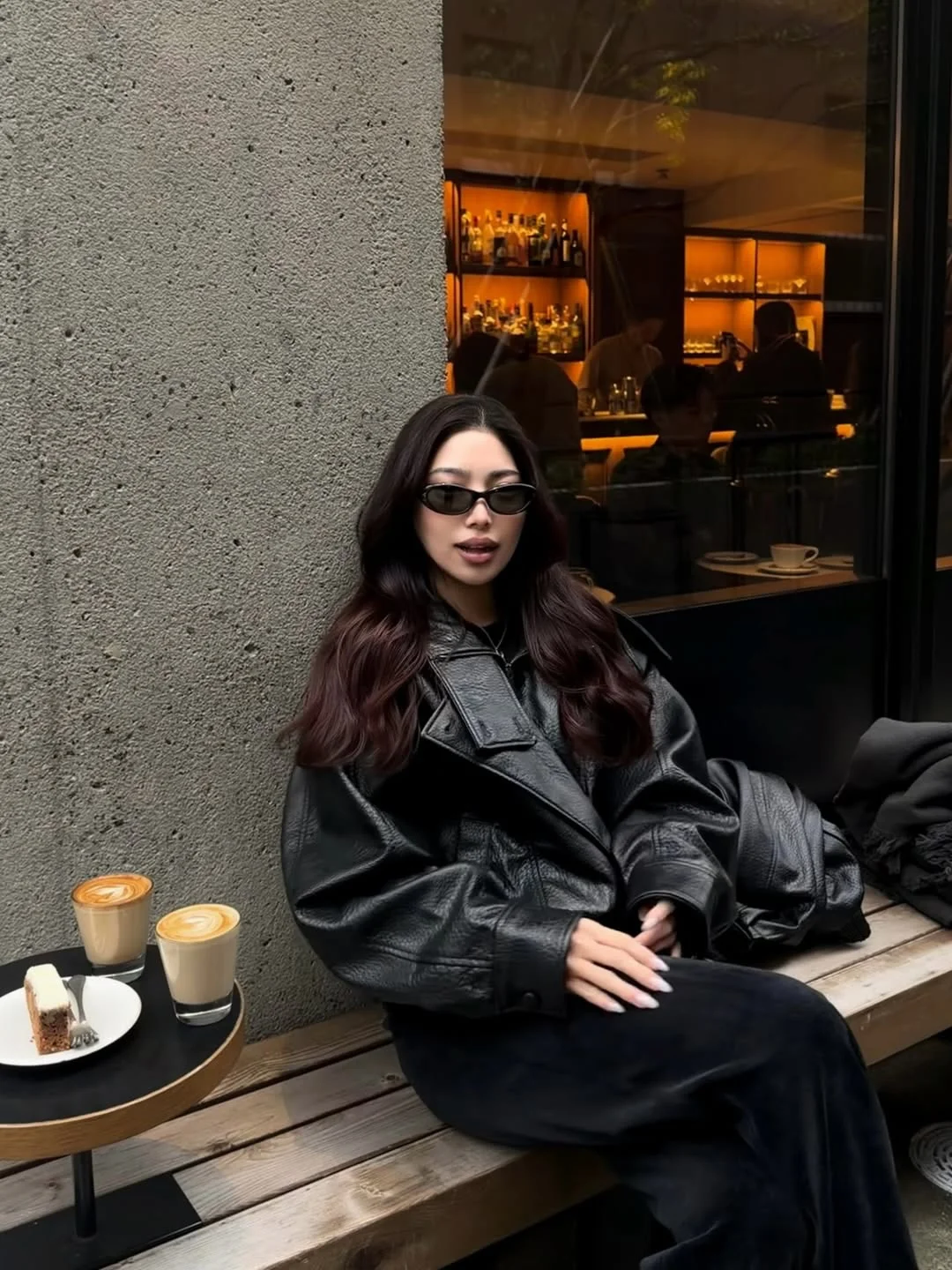 trendy fall outfits with jacket 2026 The Oversized Leather Jacket That Never Goes Out of Style
