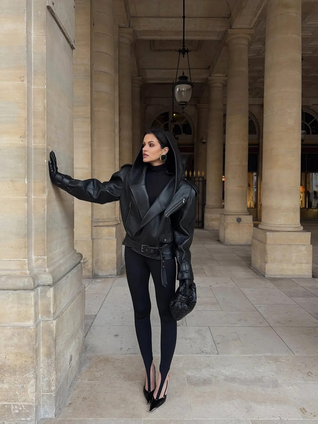 trendy fall outfits with jacket 2026 The All Black Leather Look With Modern Drama