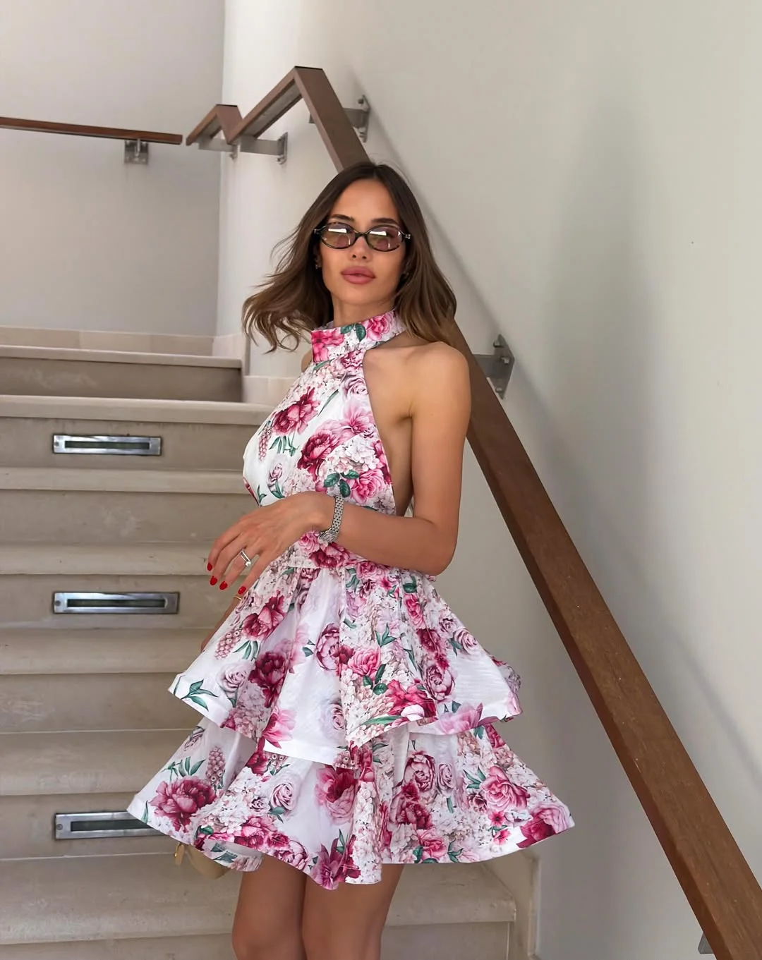 trendy july outfits ideas 2026 Floral Halter Dresses Made for Summer Celebrations