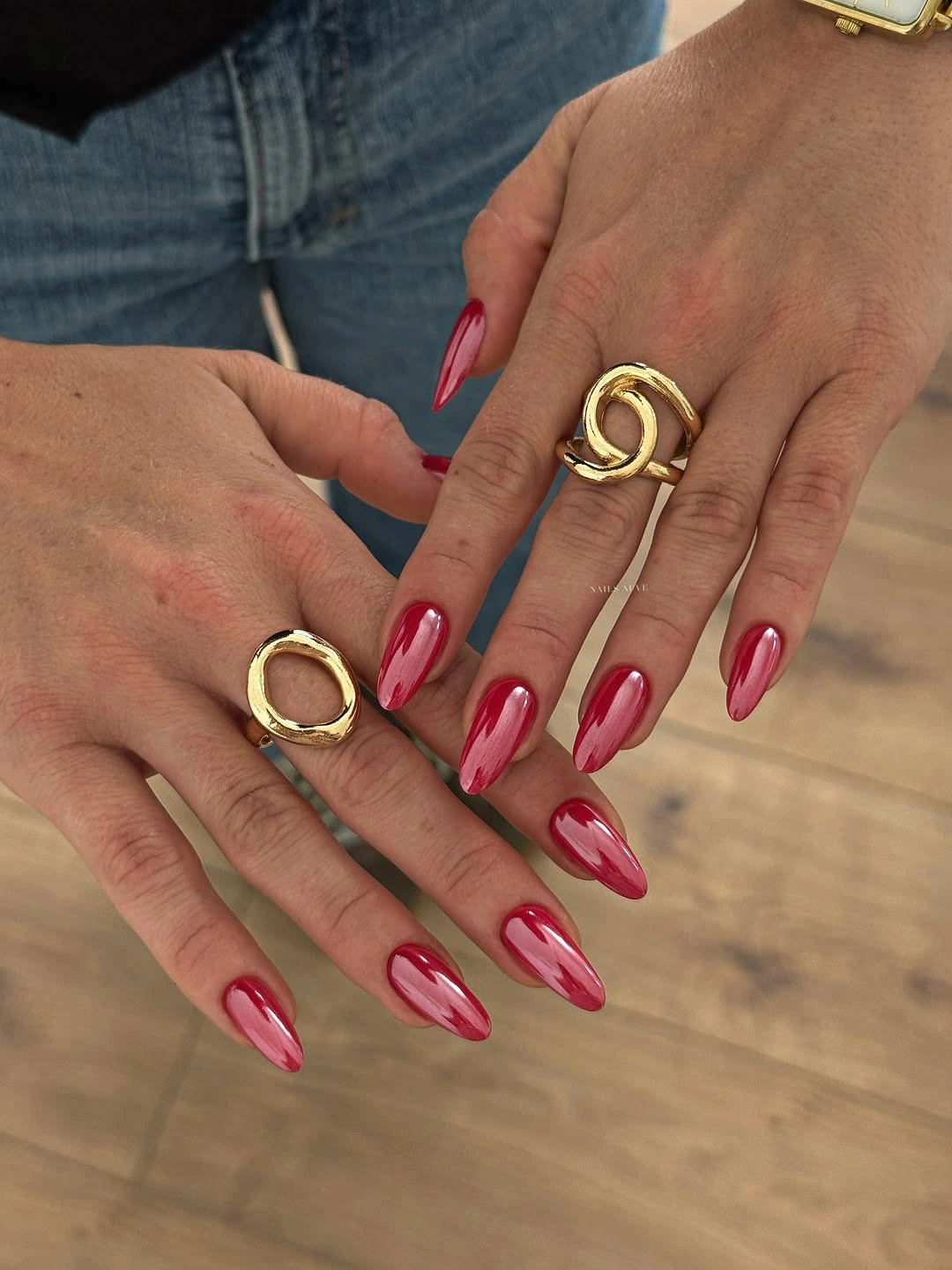 chic fall red nails 2026 Minimal Cherry Chrome For Everyday Autumn Style