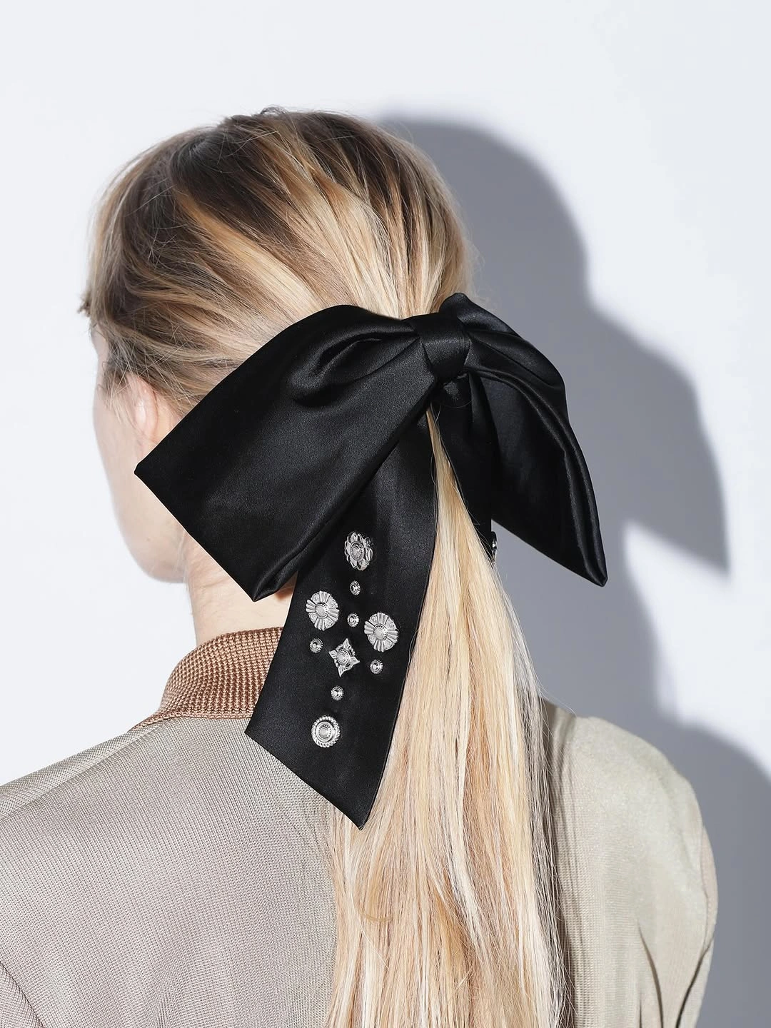 chic september hairstyles ideas 2026 Minimal Ponytail With Oversized Bow