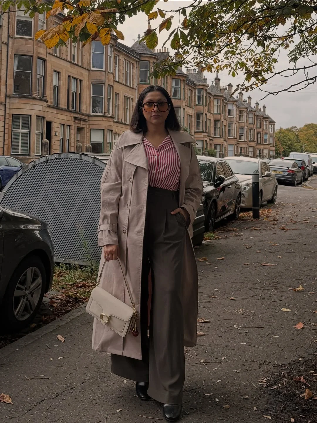 comfy fall outfits for lazy days 2026 Relaxed Trench Coat with Wide Leg Elegance