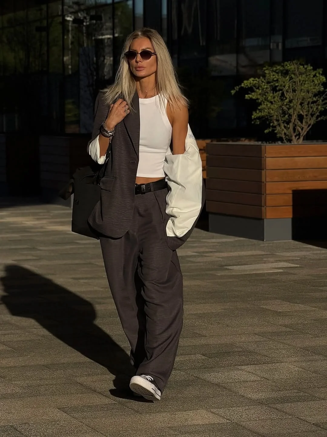 cute comfy fall outfits 2026 Relaxed Tailoring With Everyday Sneakers