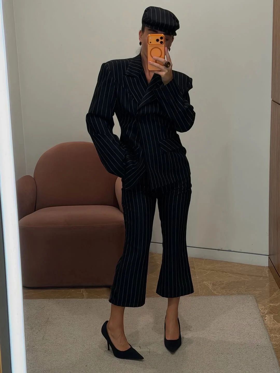 cute comfy fall outfits 2026 Modern Pinstripes With Vintage Charm