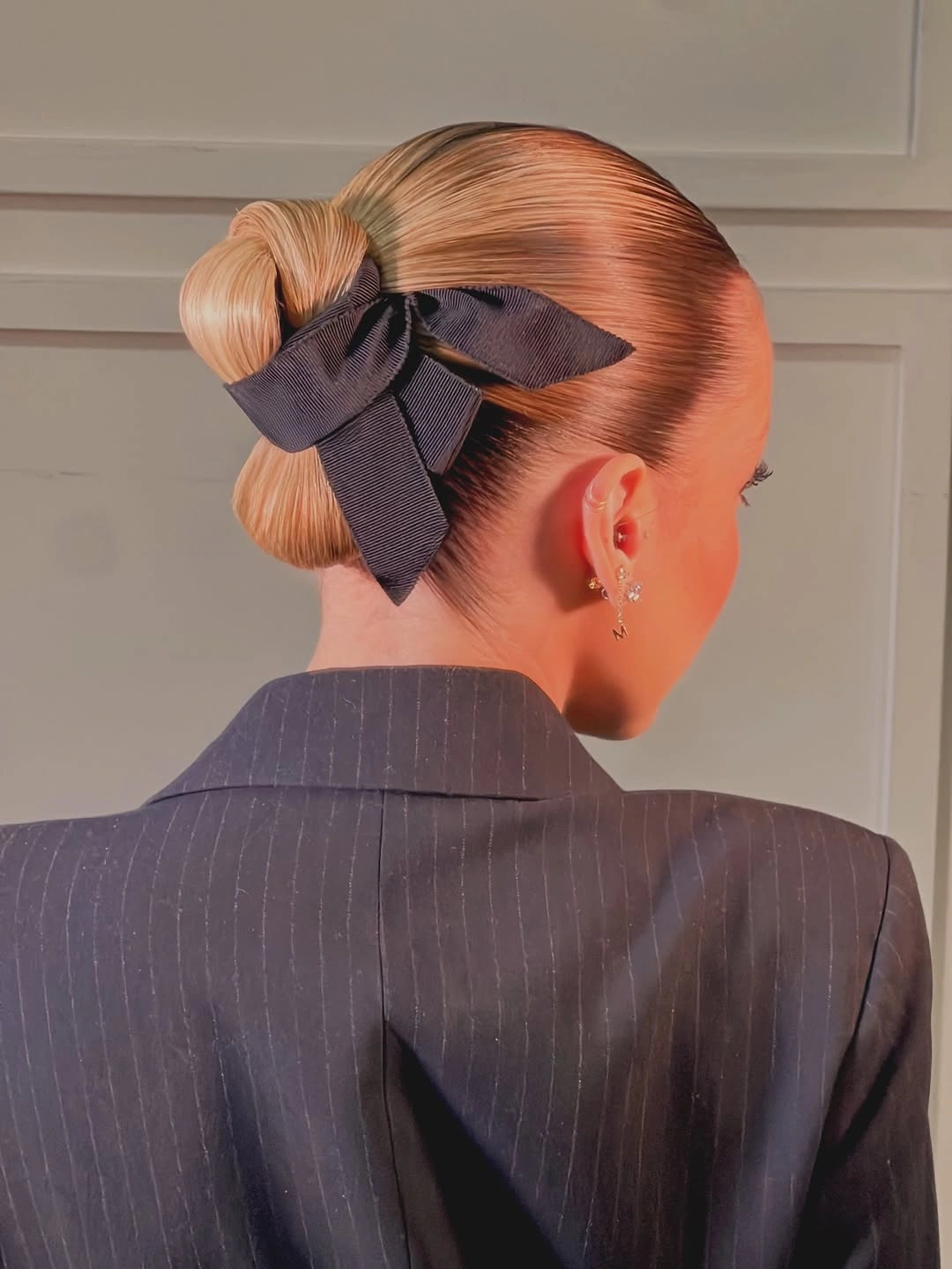 cute fall hairstyles for office 2026 Polished Ribbon Bun For Elegant Office Days
