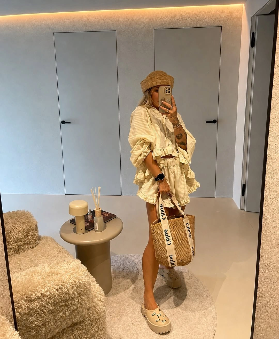 cute september outfits ideas 2026 Romantic Cream Set With Cozy Accessories