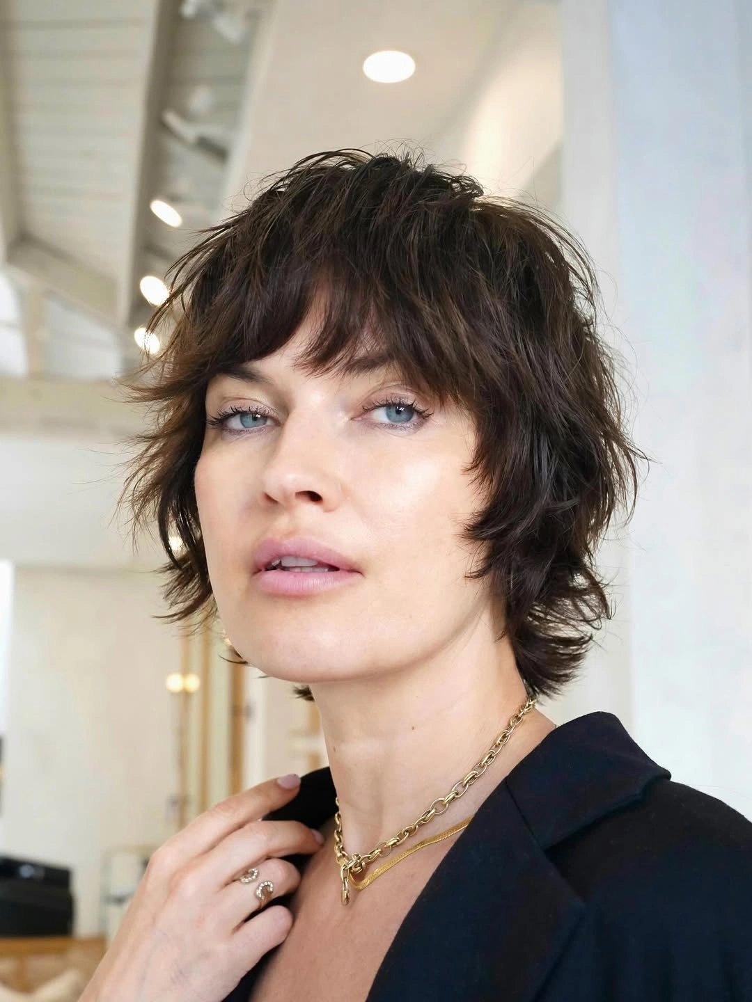 edgy bixie haircut Soft Textured Layers With Wispy Bangs