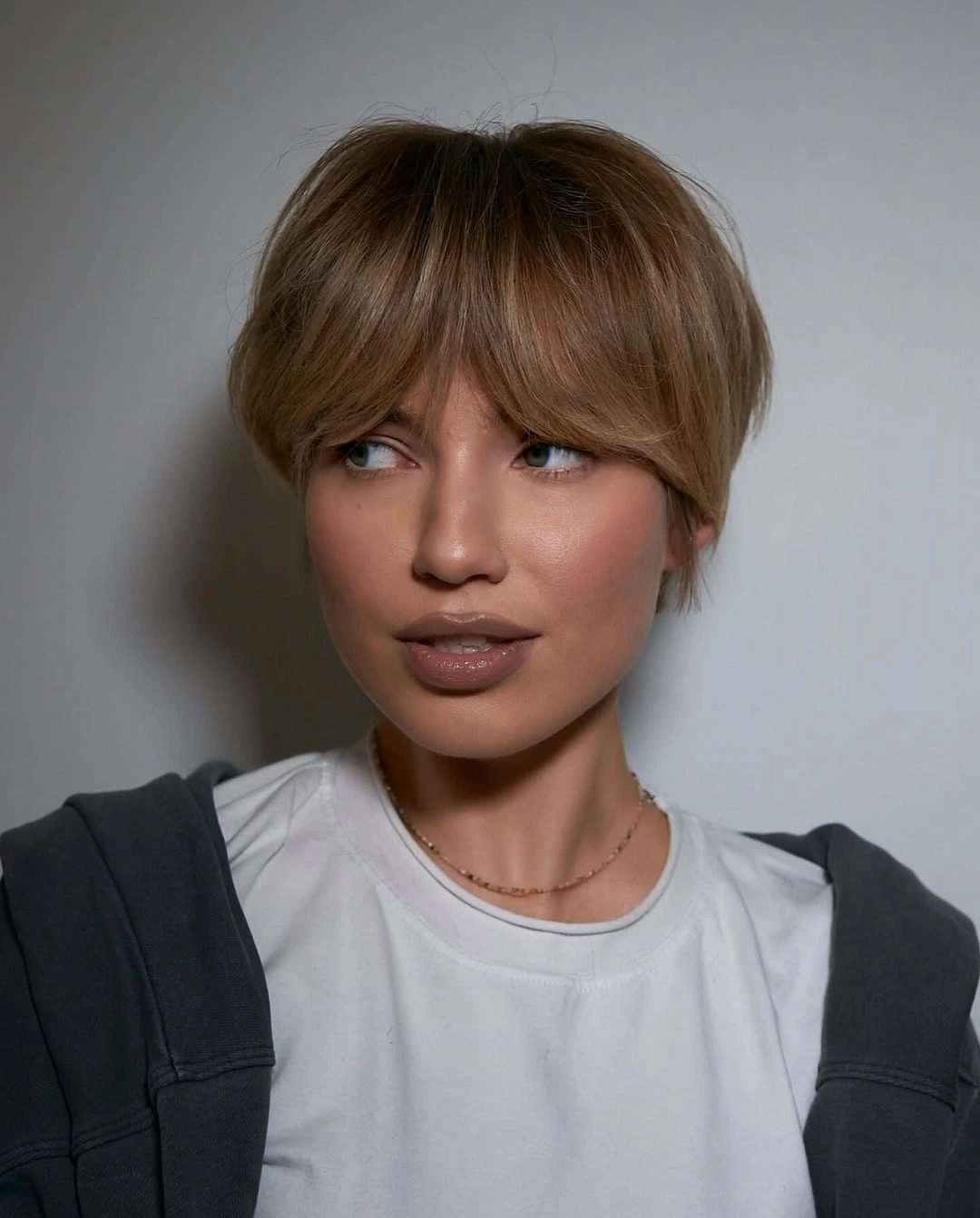 edgy bixie haircut Soft Mushroom Bixie With Full Fringe