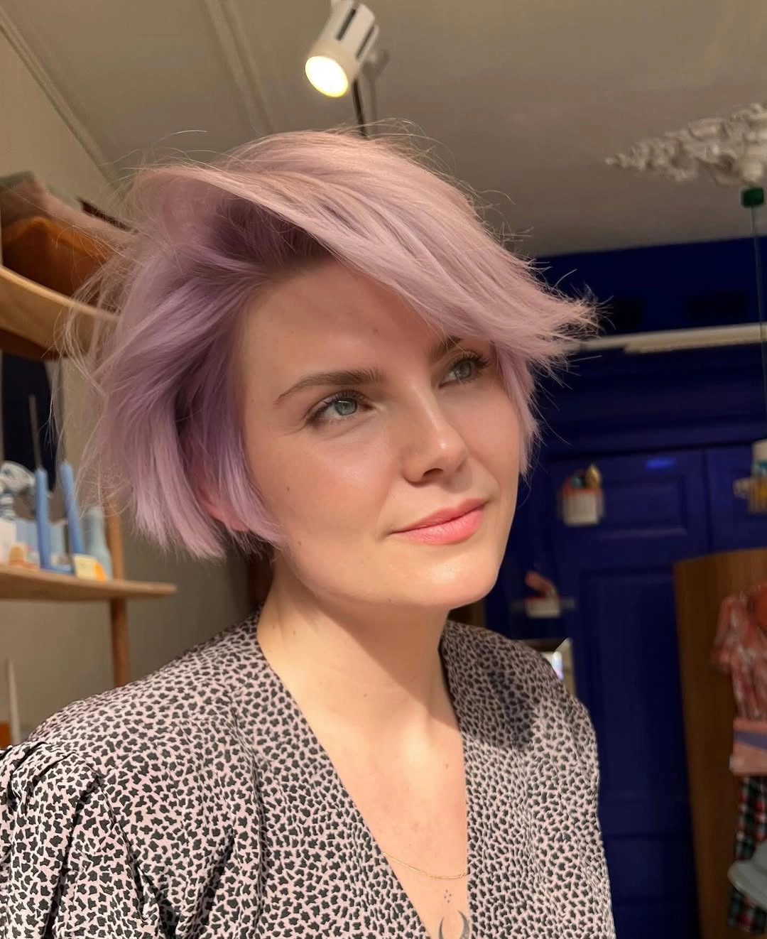 edgy bixie haircut Pastel Color Gives the Bixie a Fresh Personality