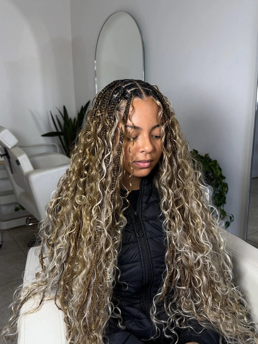 elegant goddess braid Dimensional Honey Blonde Curls That Feel Effortless