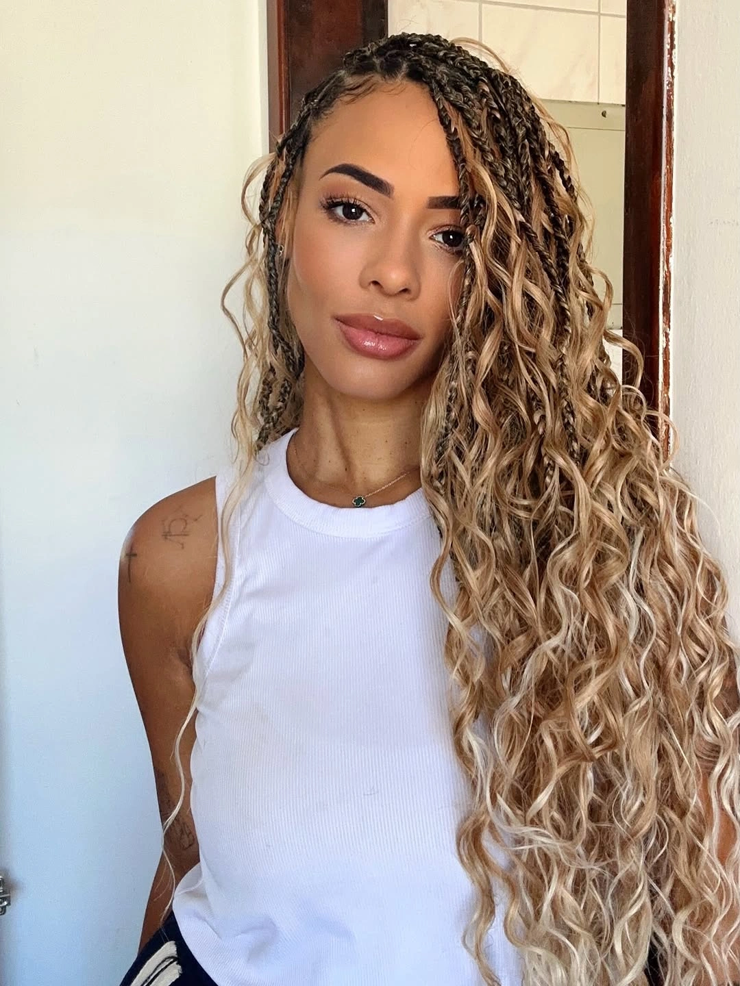 elegant goddess braid Blonde Dimension With Airy Texture