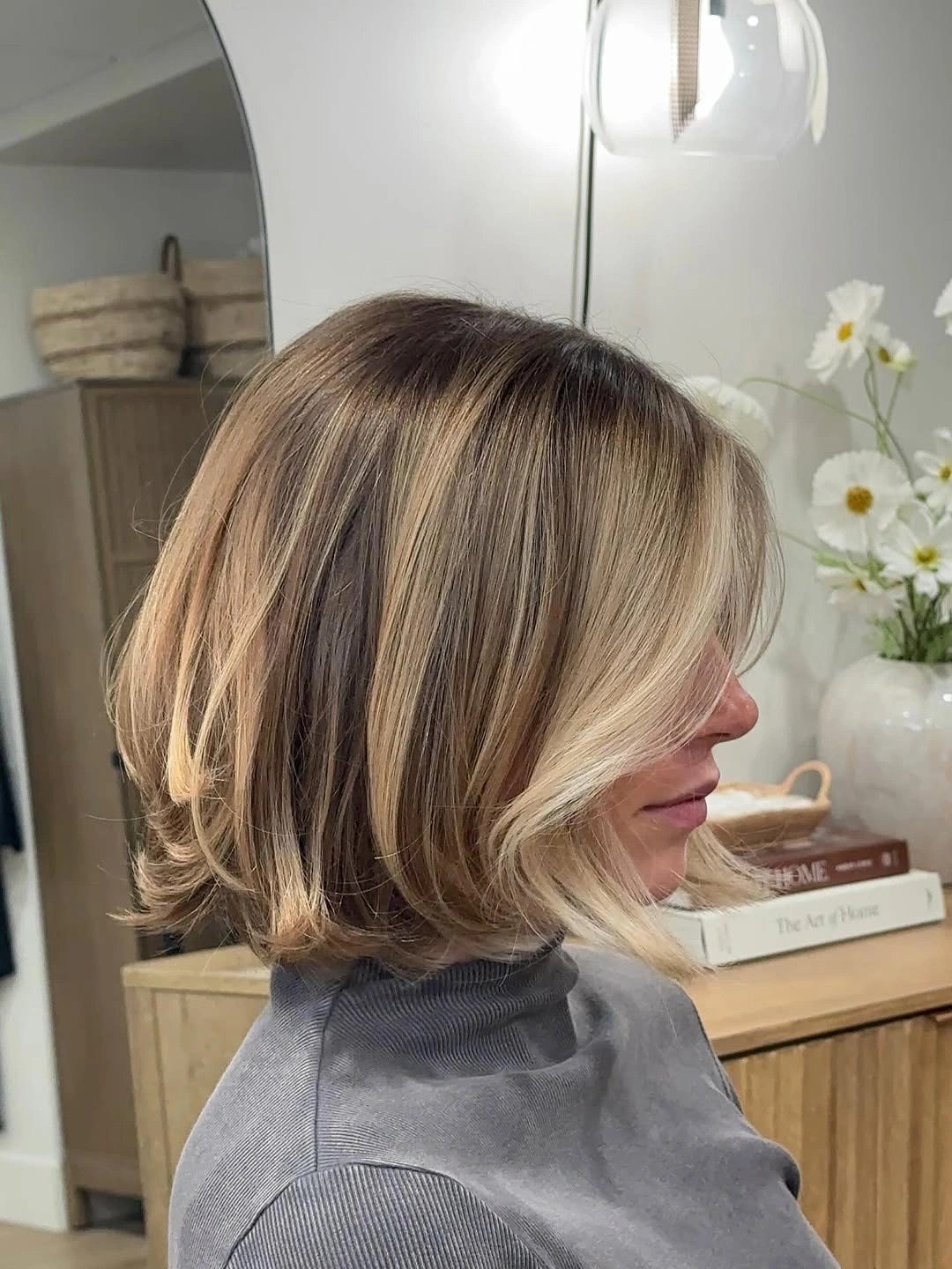 fall blonde hair colour 2026 Dimensional Blonde Bob With Cozy Depth