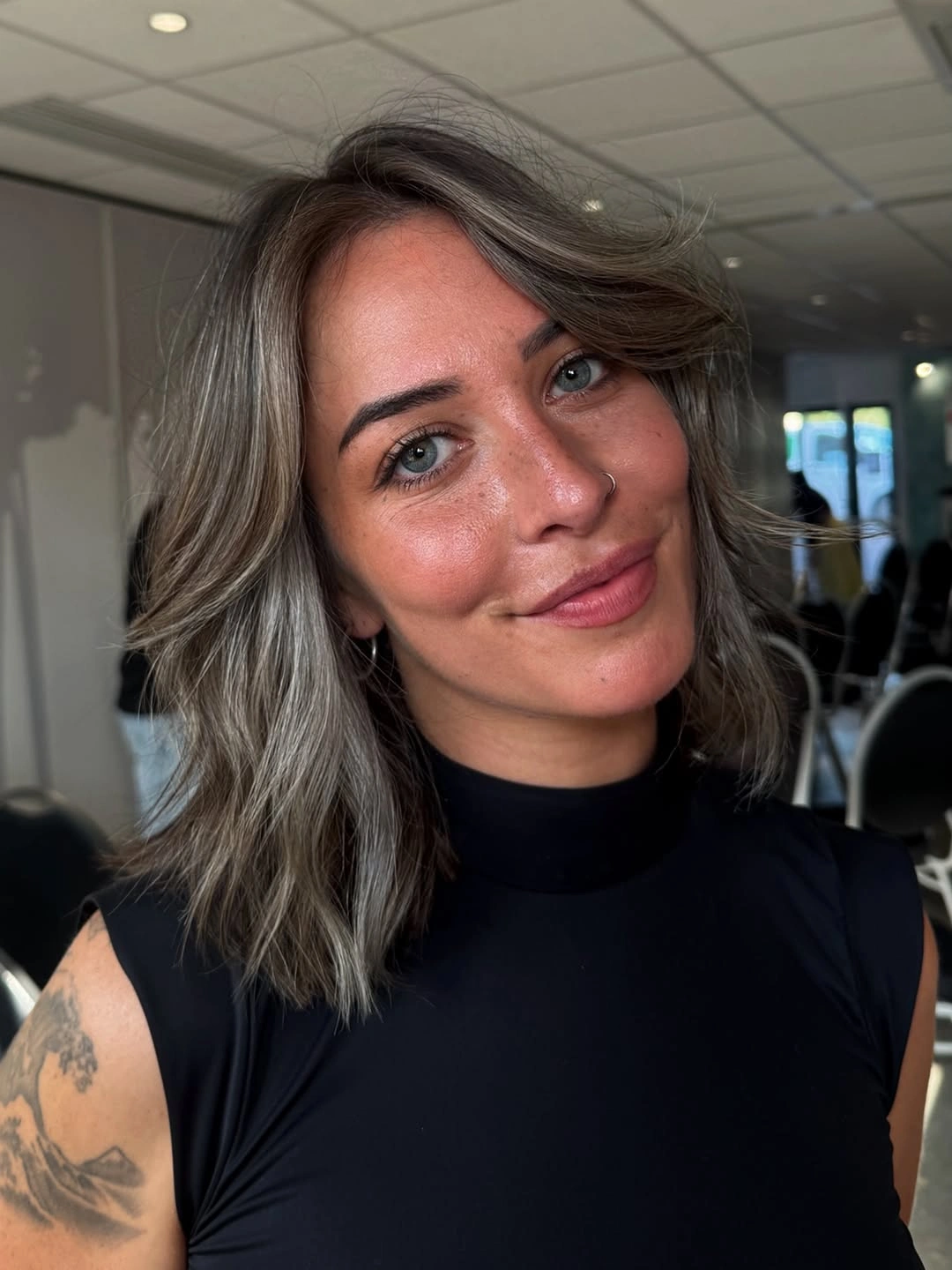 fall blonde hair colour 2026 Cool Mushroom Blonde Bob with Modern Texture