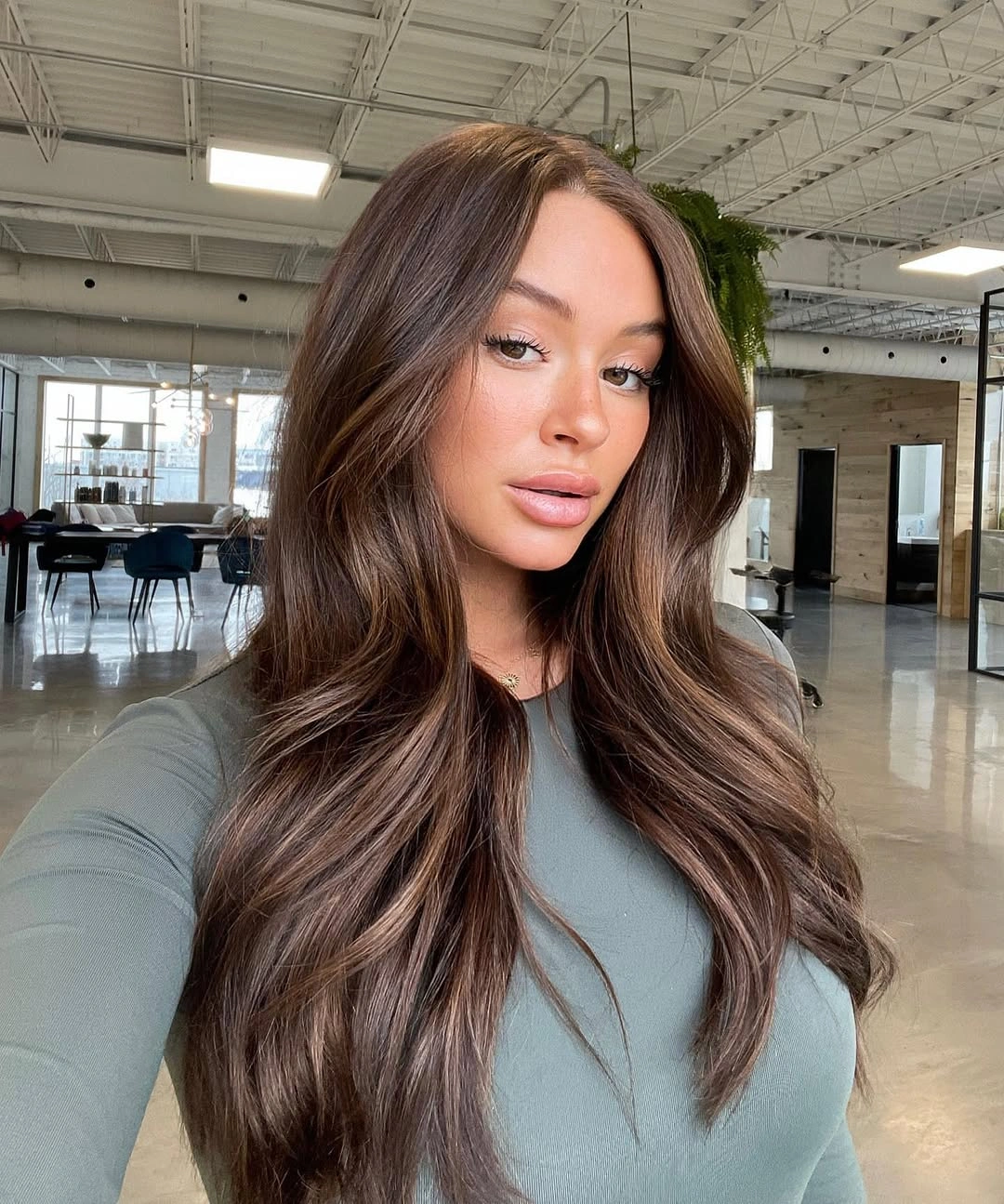 fall brunette hair colour 2026 Deep Chocolate Waves With Seamless Shine