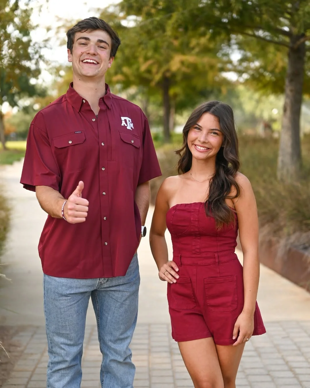 fall game day outfit 2026 Matching Burgundy Looks For A Stylish Couple