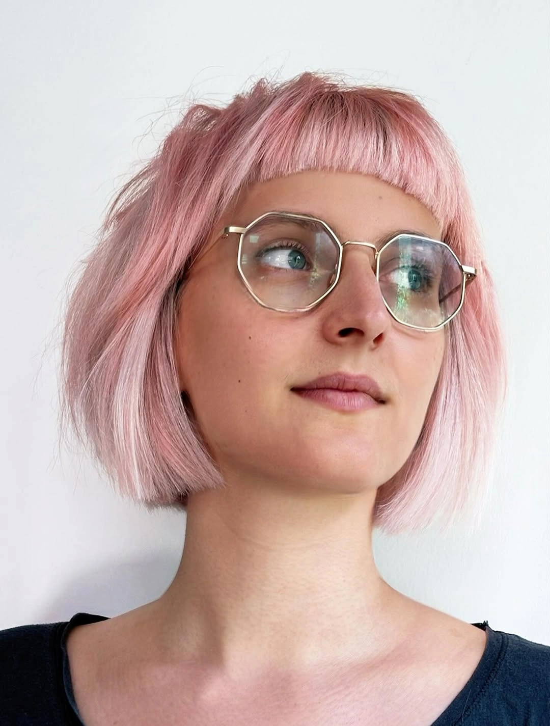 fall hair colour ideas 2026 Soft Pastel Pink French Bob