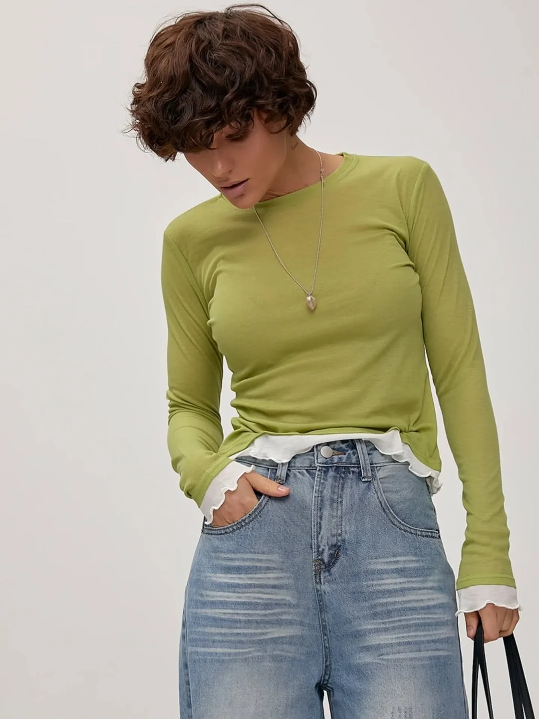 fall long sleeve tops 2026 Olive Green Brings Fresh Color Into Fall