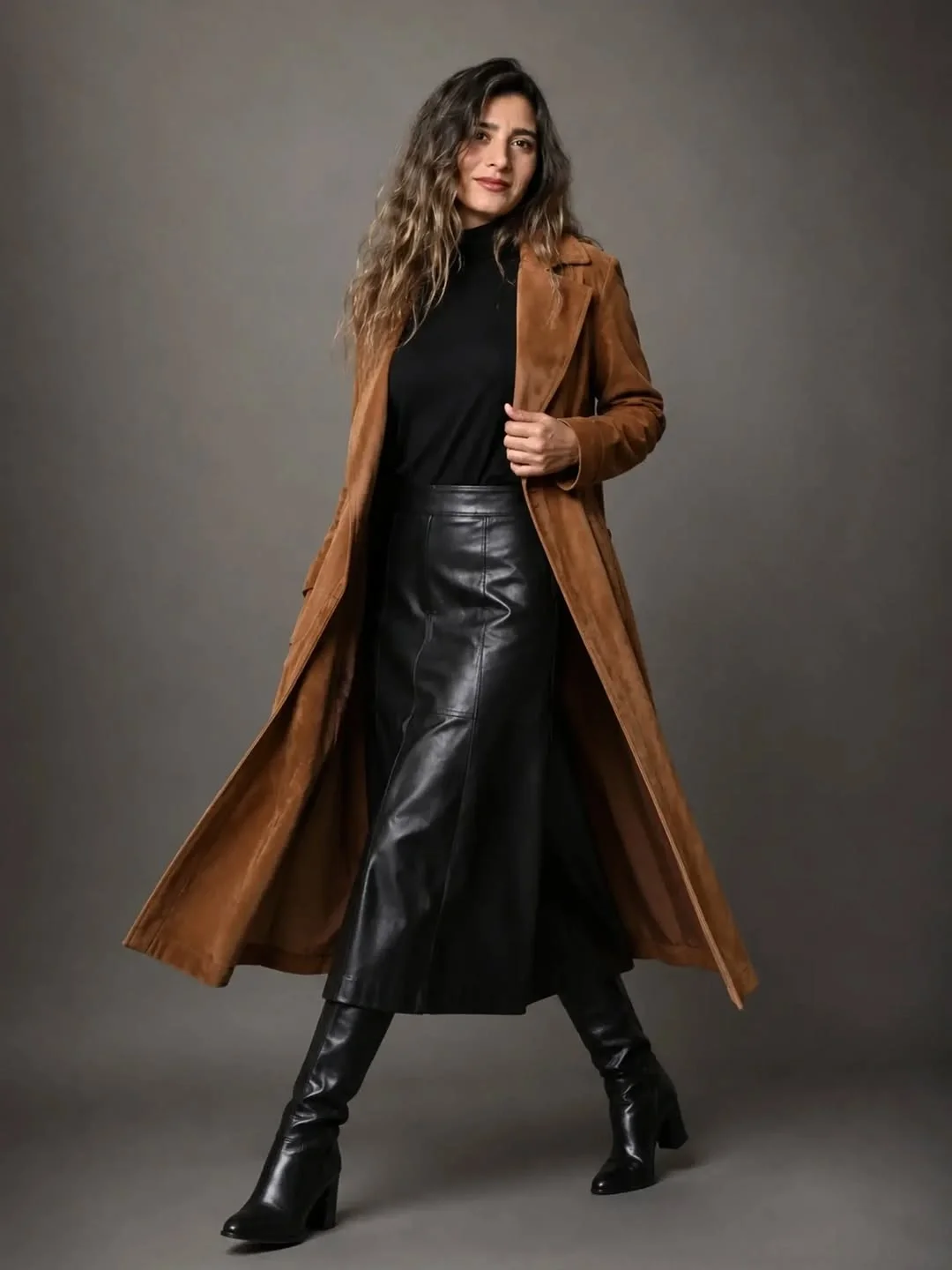 fall outfits with knee high boots 2026 Classic Leather Never Goes Out Of Style